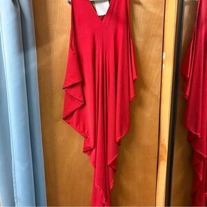 Chic Asymmetrical Red Dress